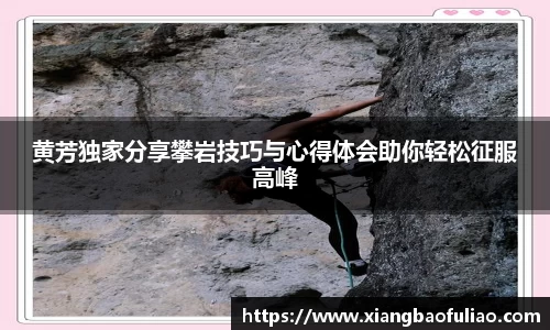 黄芳独家分享攀岩技巧与心得体会助你轻松征服高峰