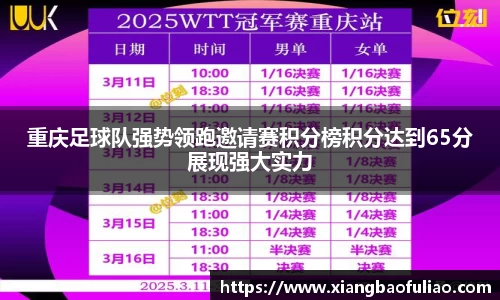 重庆足球队强势领跑邀请赛积分榜积分达到65分展现强大实力