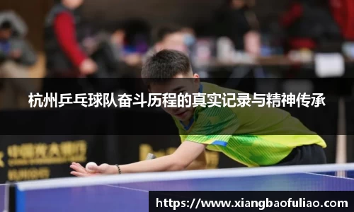 杭州乒乓球队奋斗历程的真实记录与精神传承