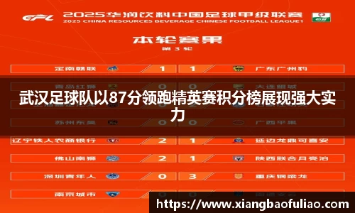 武汉足球队以87分领跑精英赛积分榜展现强大实力